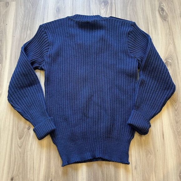 Vtg Brigade Quartermasters The Wooly Pully Blue Sweater 100% Wool UK 42 US L - Picture 2 of 9